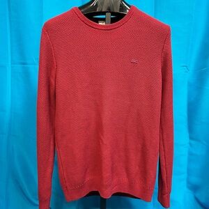 8943 Lacoste Men's Vibrant Red Crewneck Sweater